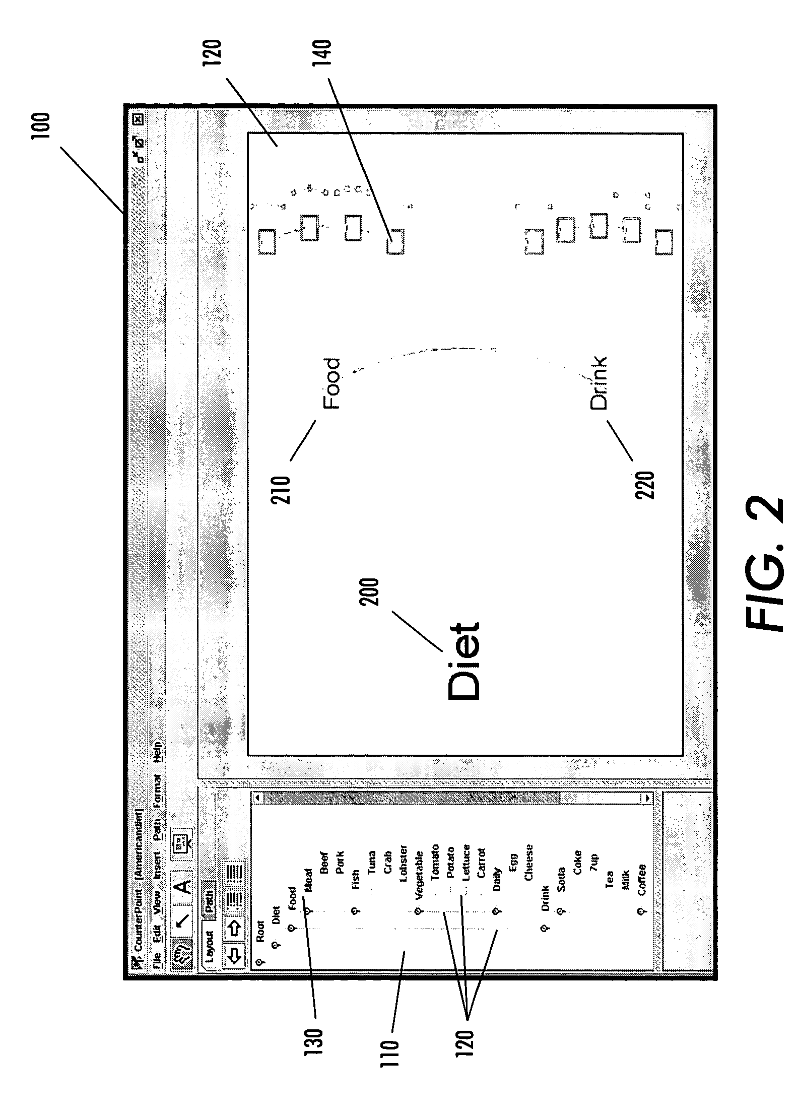 Methods and systems for supporting presentation tools using zoomable user interface