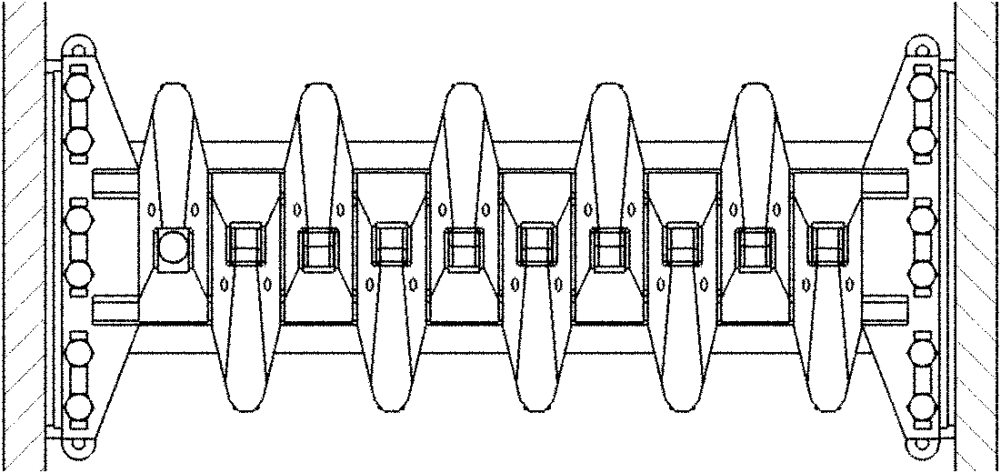 Crushing beam combined structure of double-tooth roller crusher