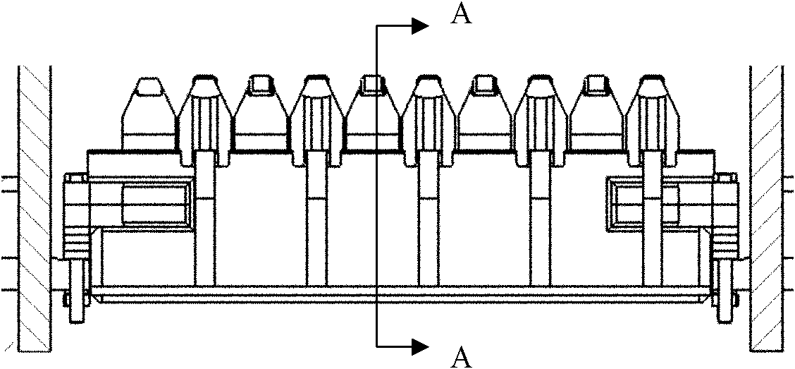 Crushing beam combined structure of double-tooth roller crusher