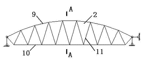 Stayed prestressed orthogonal space tube truss steel grid structure and manufacturing method thereof