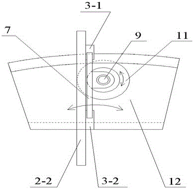 One-sided reed traversing driving mechanism