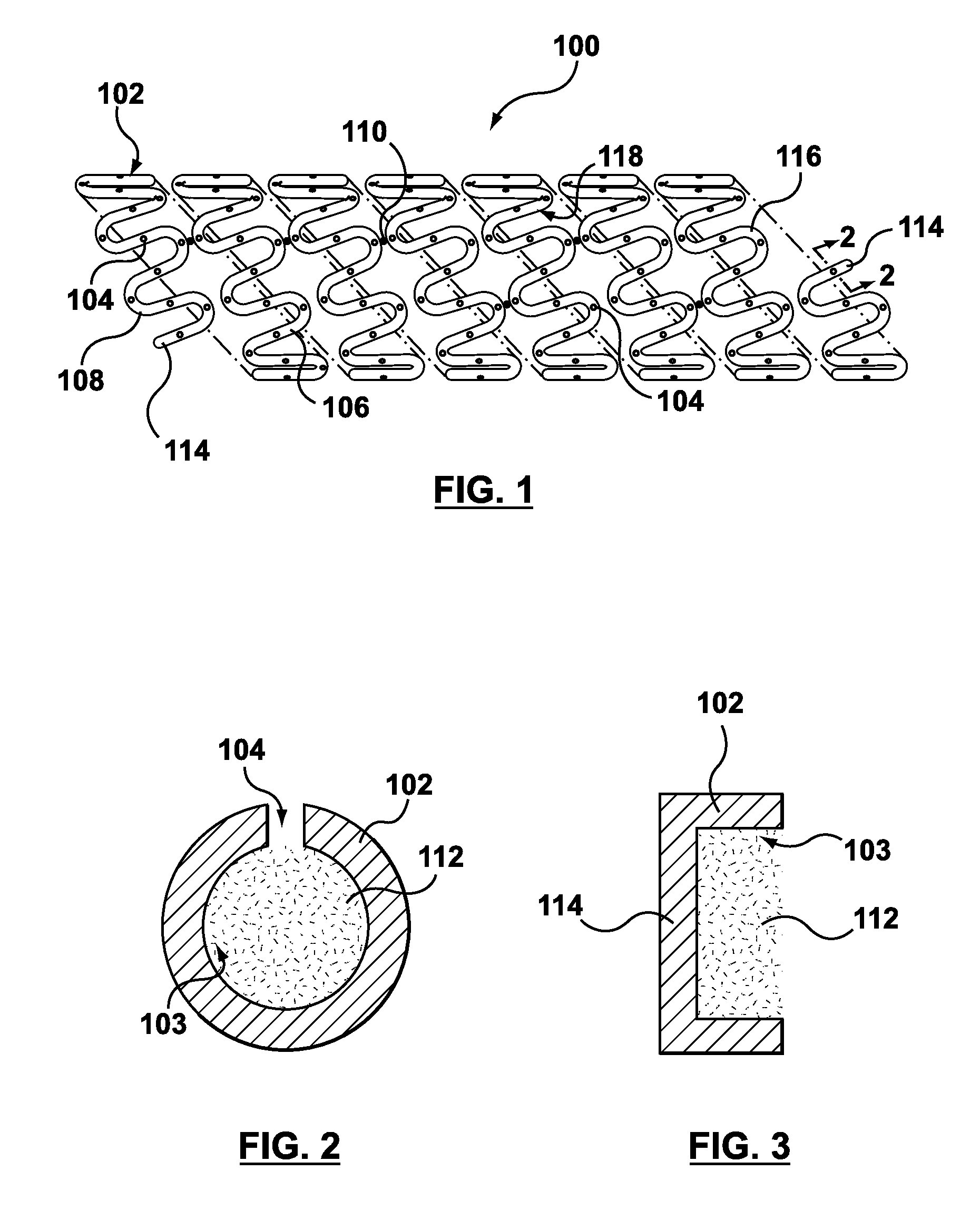 Method of forming hollow tubular drug eluting medical devices