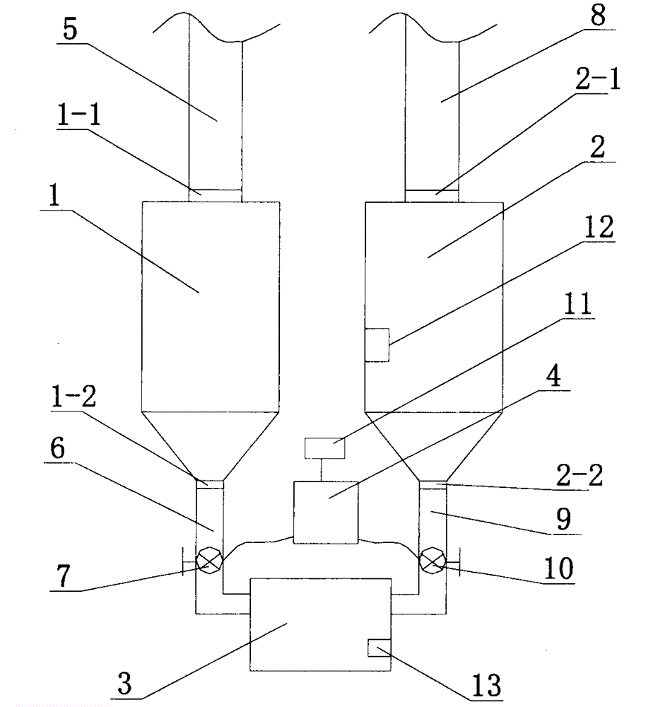 Mixing type tank body stirring device