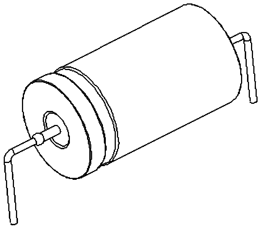 Non-electrolyte tantalum electrolytic capacitor positive and negative electrode patch welding process