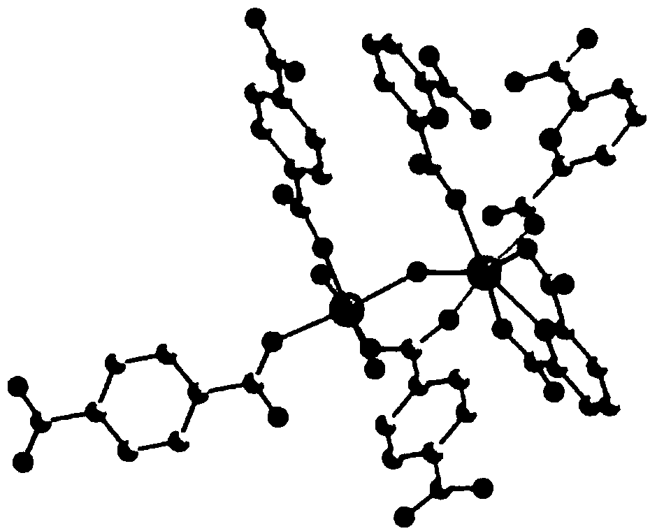 Three-dimensional indium coordination polymer containing mixed ligands and synthesis method and application thereof