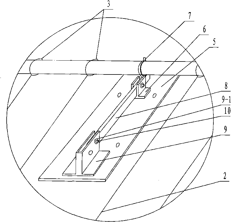 Fixed releasing device of greenhouse high tunnel plastic film