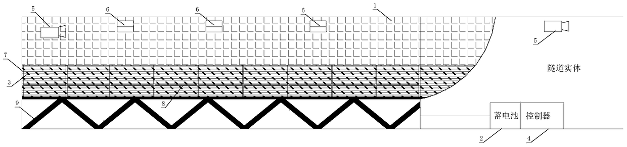 Green energy-saving anti-glare system for highway tunnel entrance