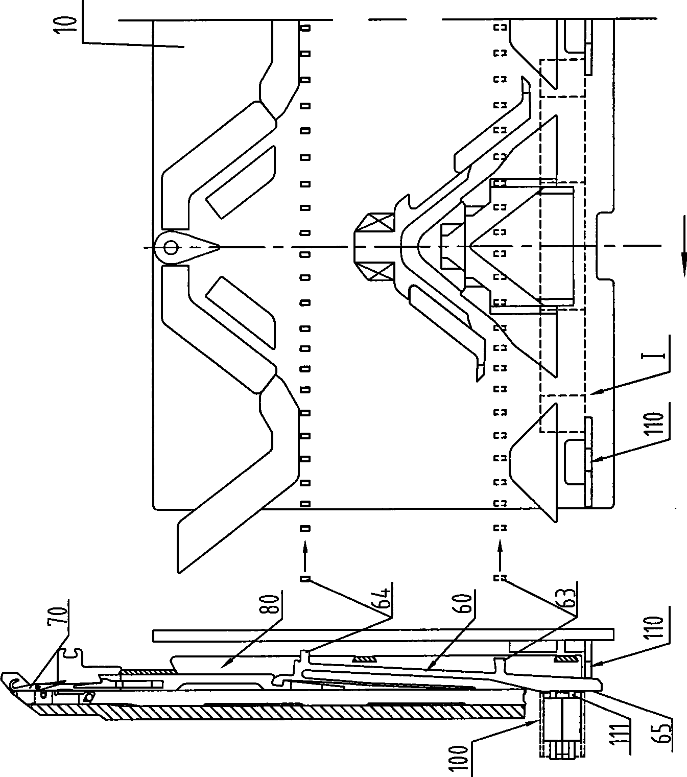 Triangular weaving mechanism