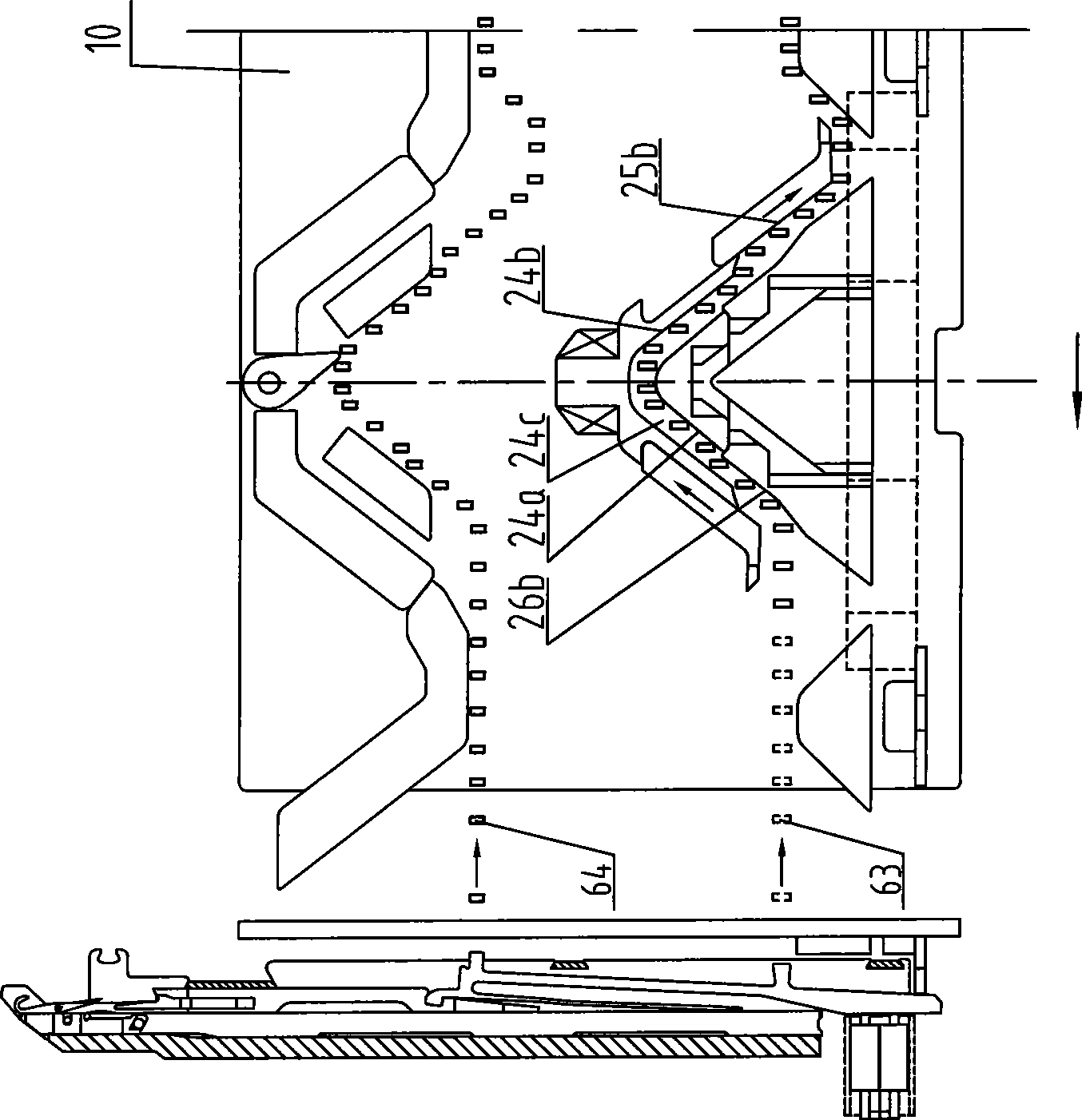 Triangular weaving mechanism