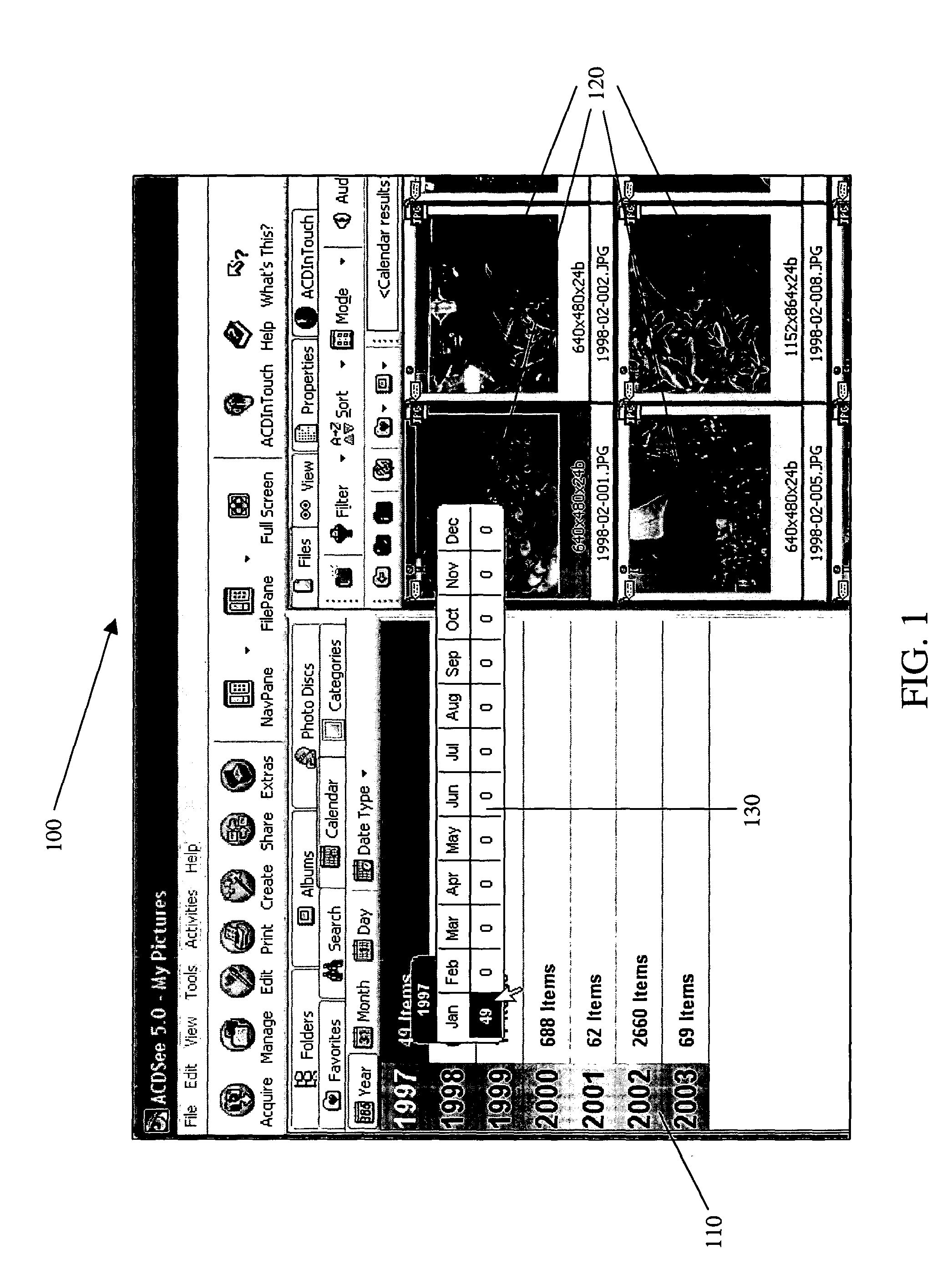 Method and system for calendar-based image asset organization