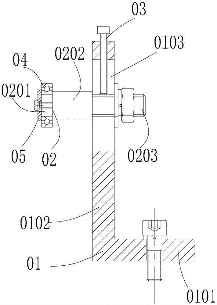 Belt pulley tensioning frame