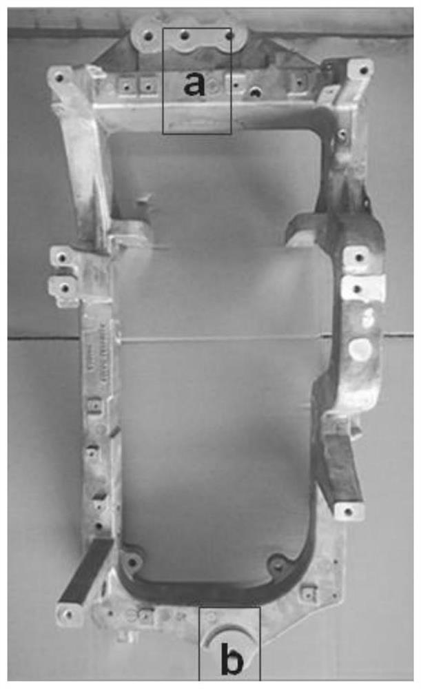 An aluminum alloy integrated electric drive assembly mounting frame and its low-pressure casting method