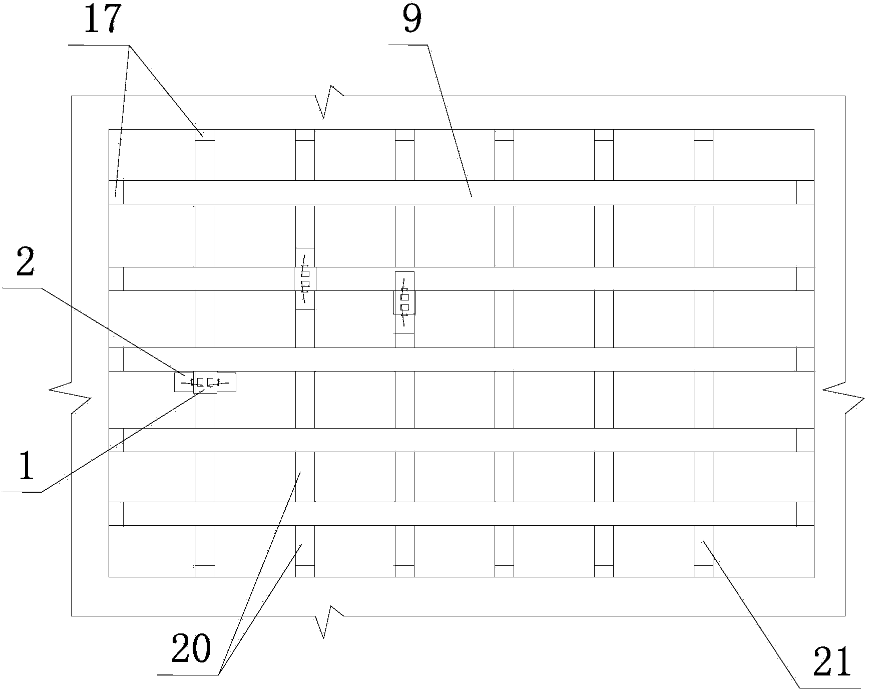 Construction device and construction method for steel beam connection platform