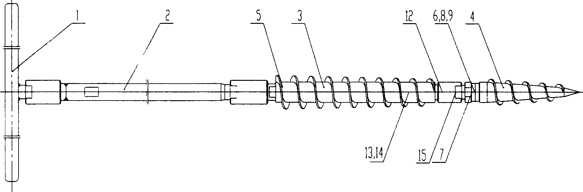 Underground gas collecting drilling tool