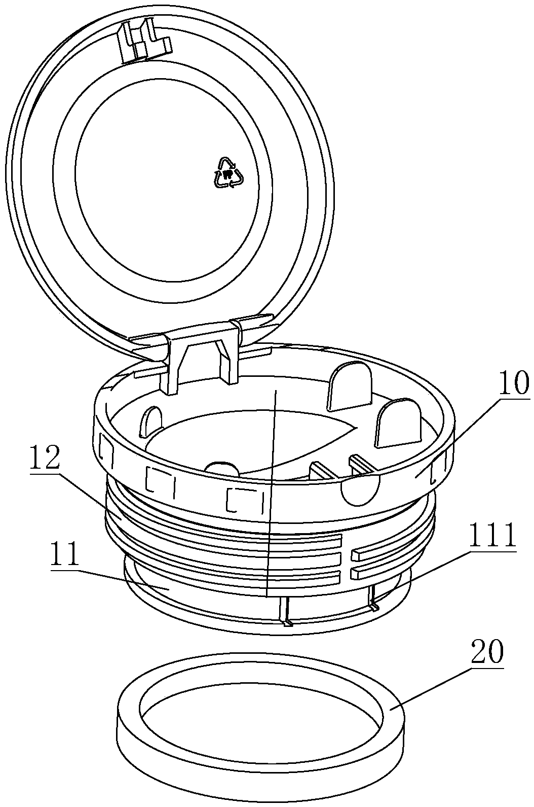 Sealing cover of sealed container