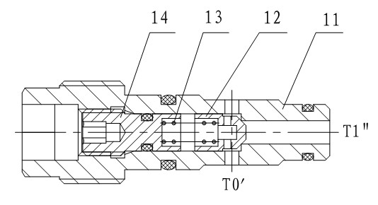 Hydraulic control component and control circuit with same