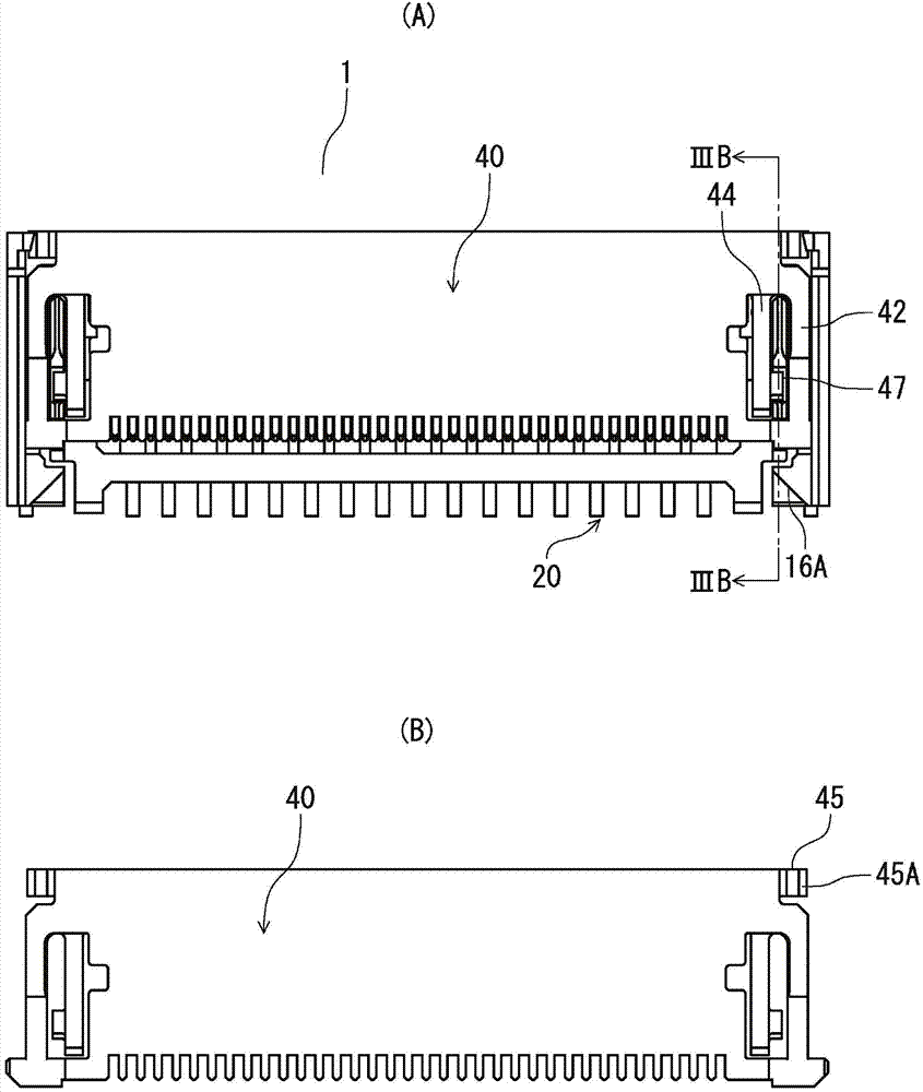 Electric connector for flat conductor