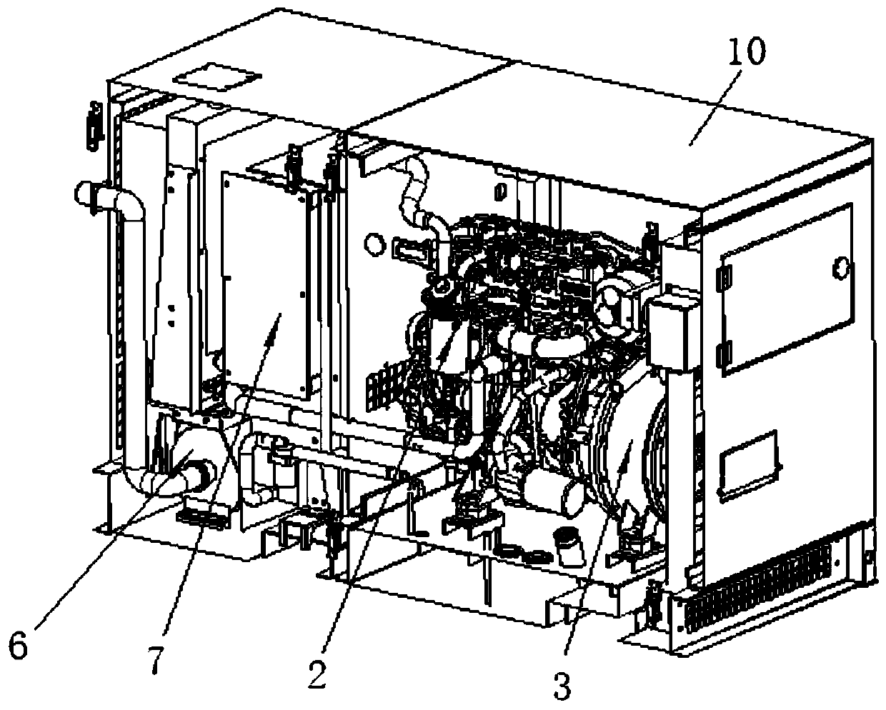 Low-noise generator set box