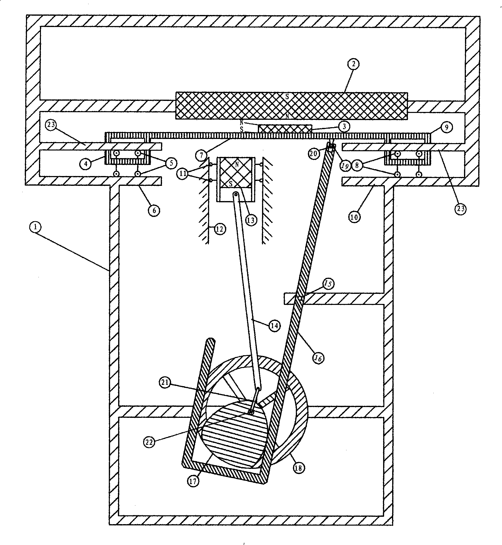 Energy accumulation magnetically-actuated method and energy accumulation magnetic driving motor