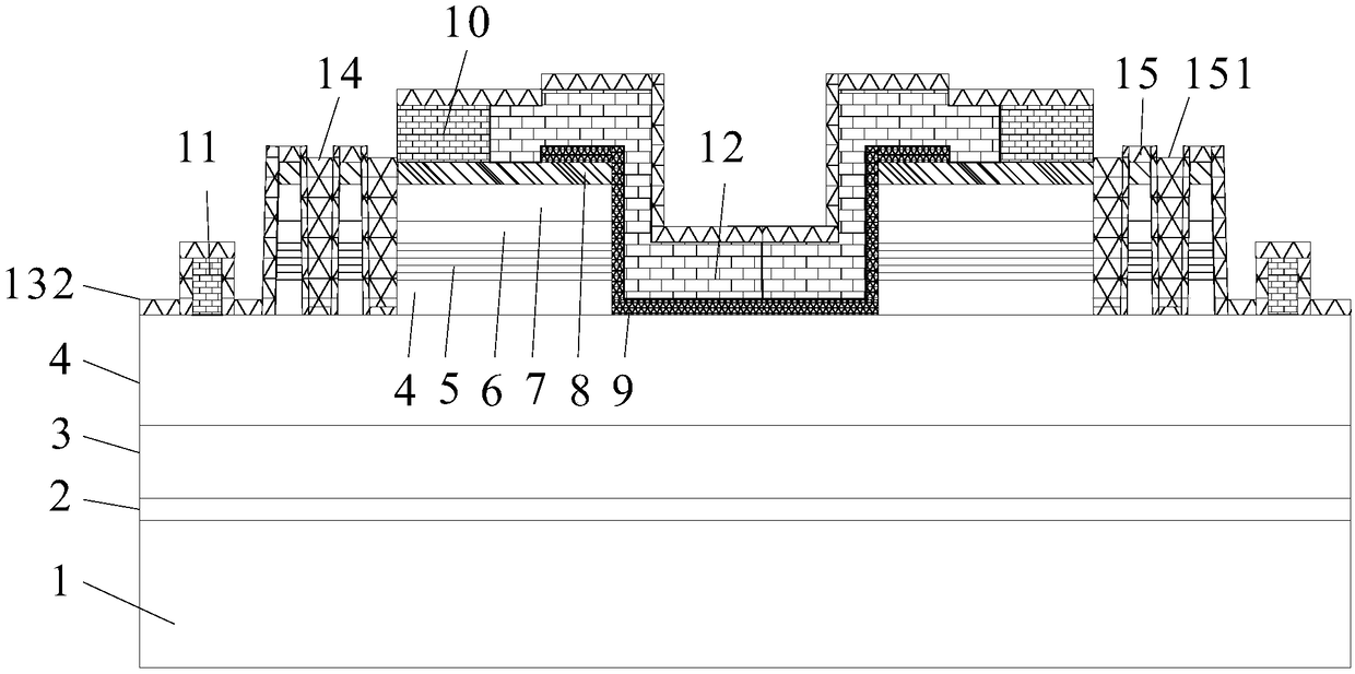 Flip-chip structure micro-size photonic crystal LED array chip and preparation method thereof