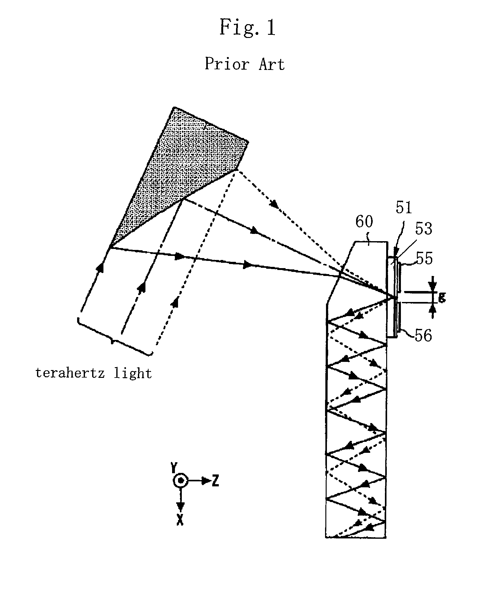 Apparatus and method for detecting terahertz wave