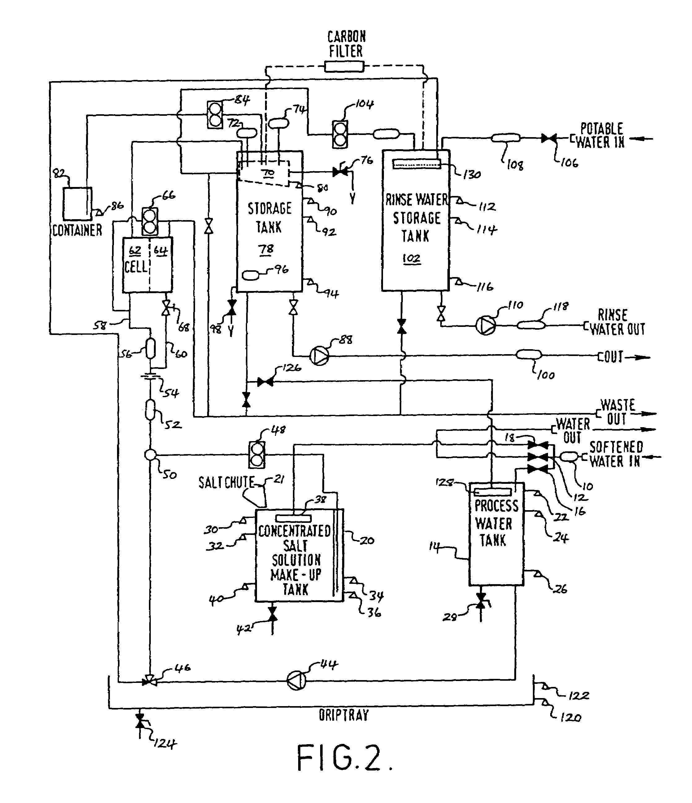 Electrochemical treatment of an aqueous solution