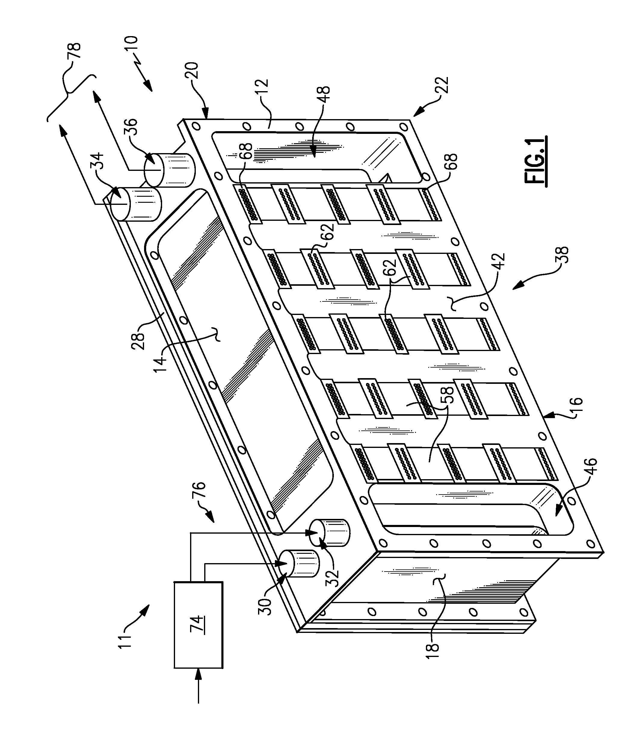 Swing bed canister with heat transfer features