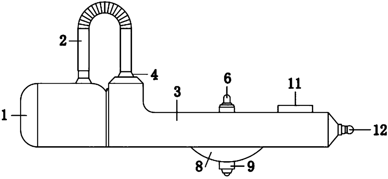 Fluorination device for treating neodymium iron boron waste powder