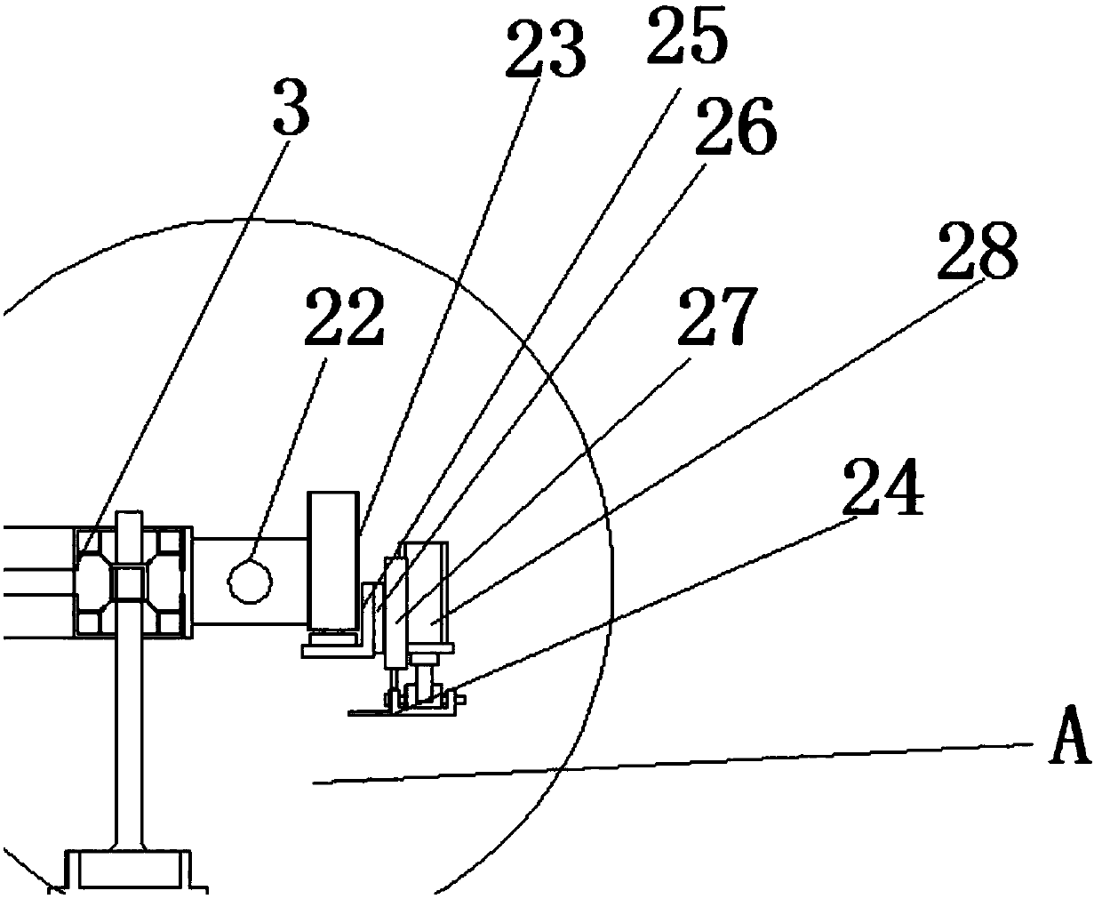 Sheet material quantitative pushing device