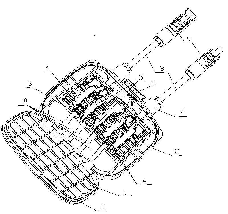 Multi-bit integrated photovoltaic solar energy junction box