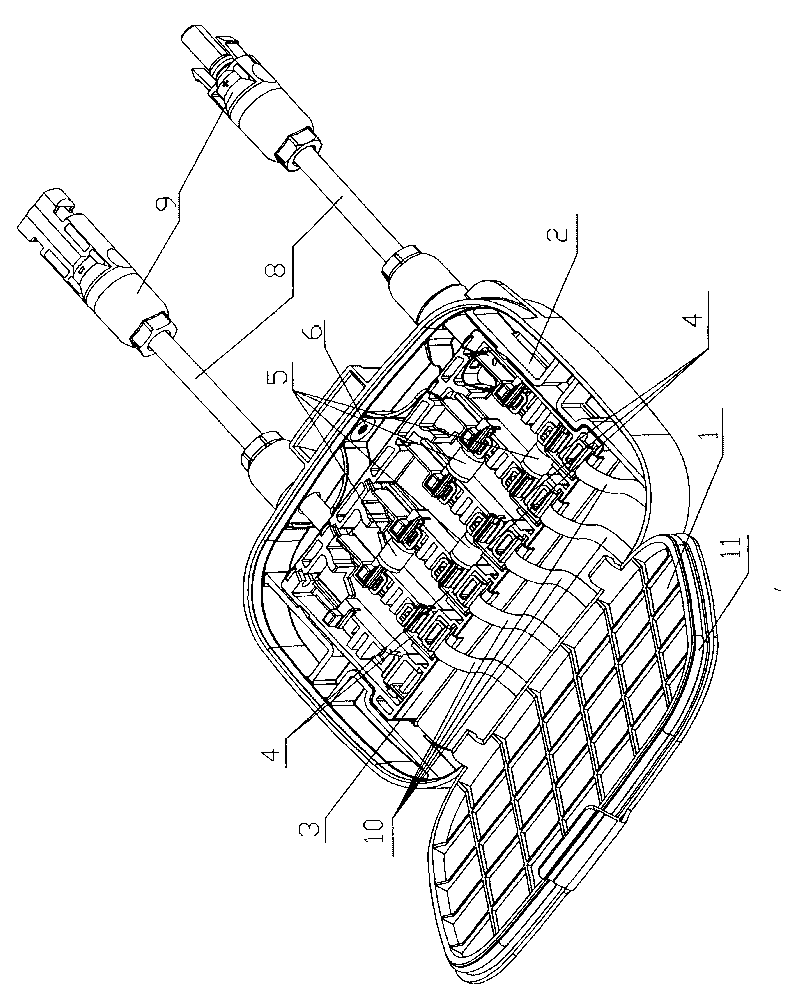 Multi-bit integrated photovoltaic solar energy junction box