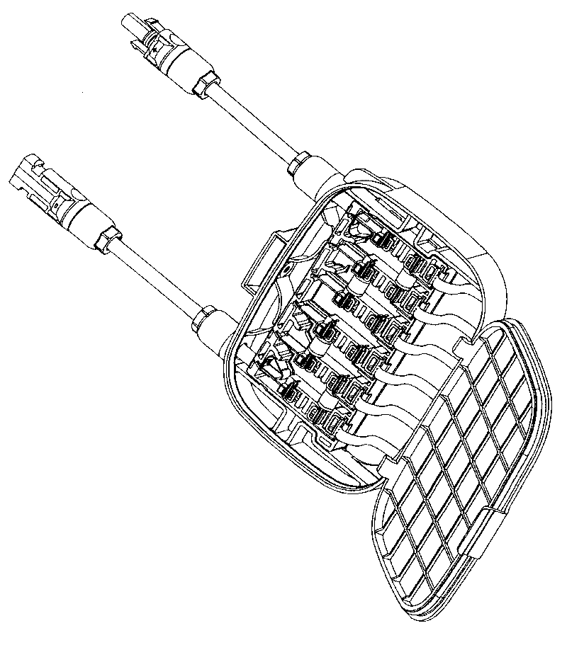 Multi-bit integrated photovoltaic solar energy junction box