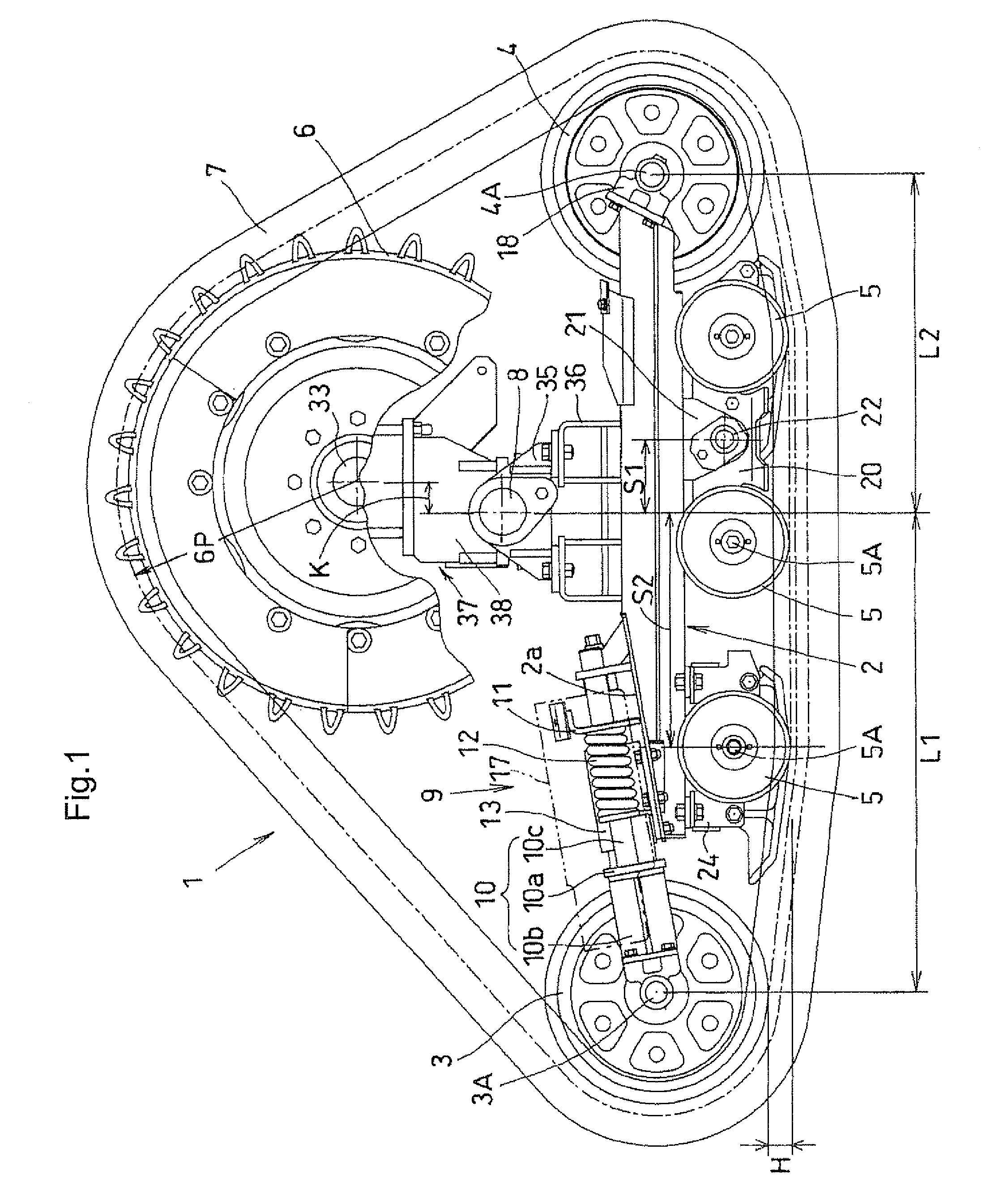 Crawler travel unit