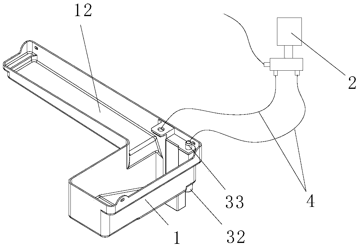 Water storage tank drainage mechanism for ice machine