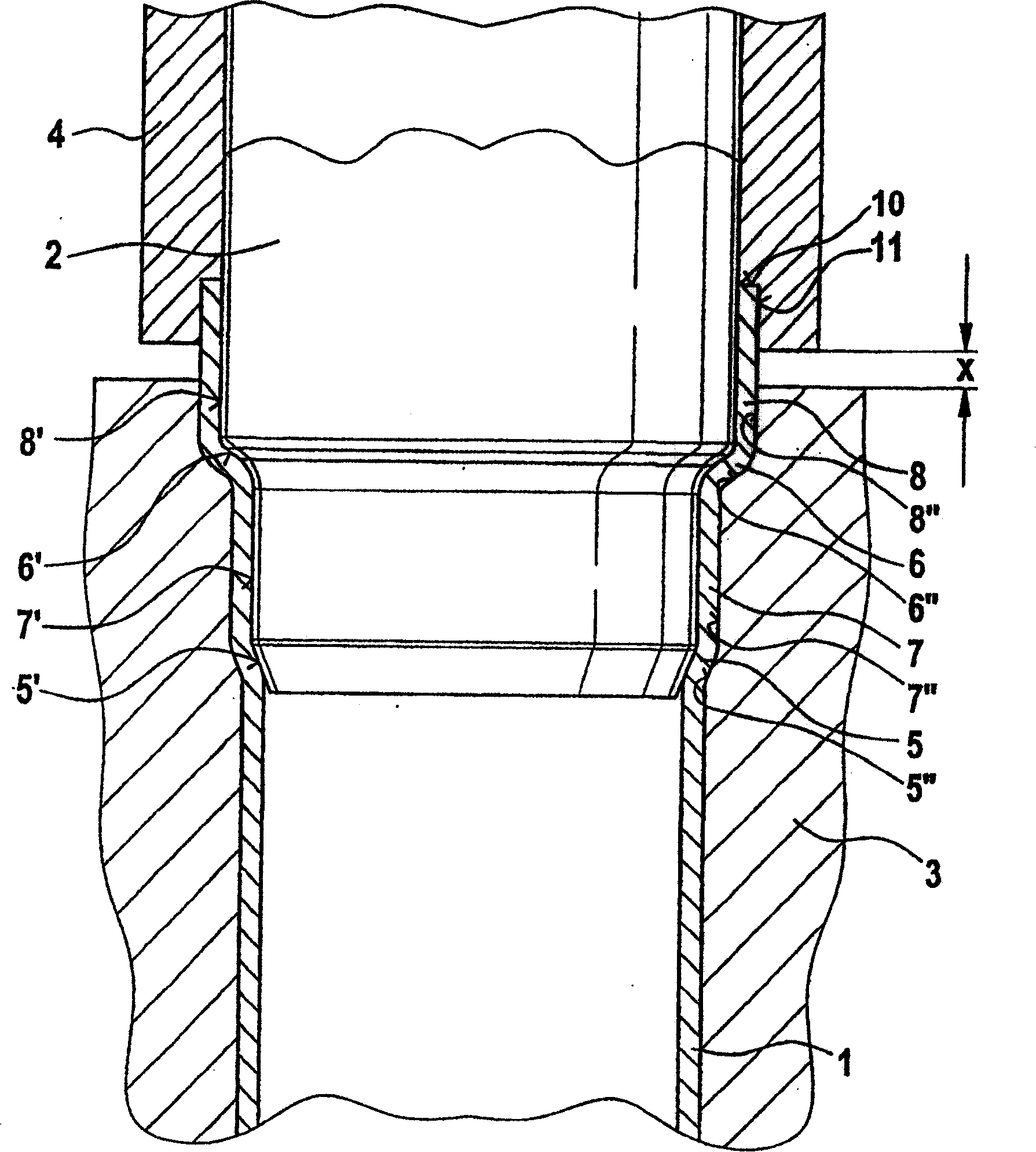 Method for producing a coupling on a pipe and device for producing said coupling