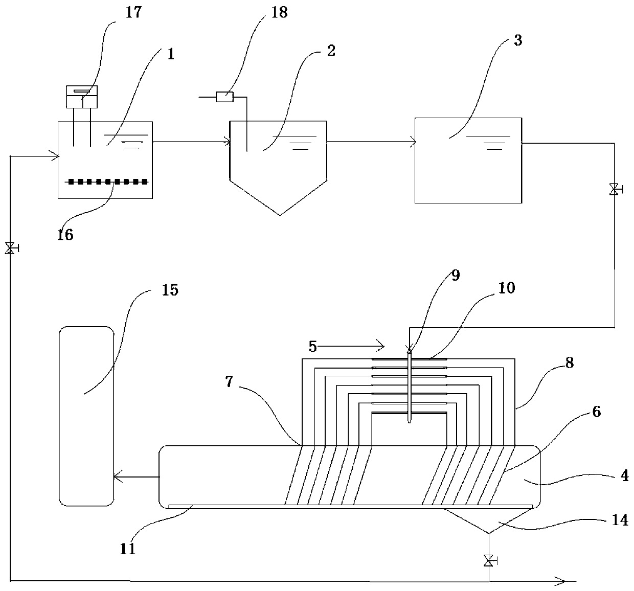 Low-temperature concentration treatment device for high-salinity wastewater