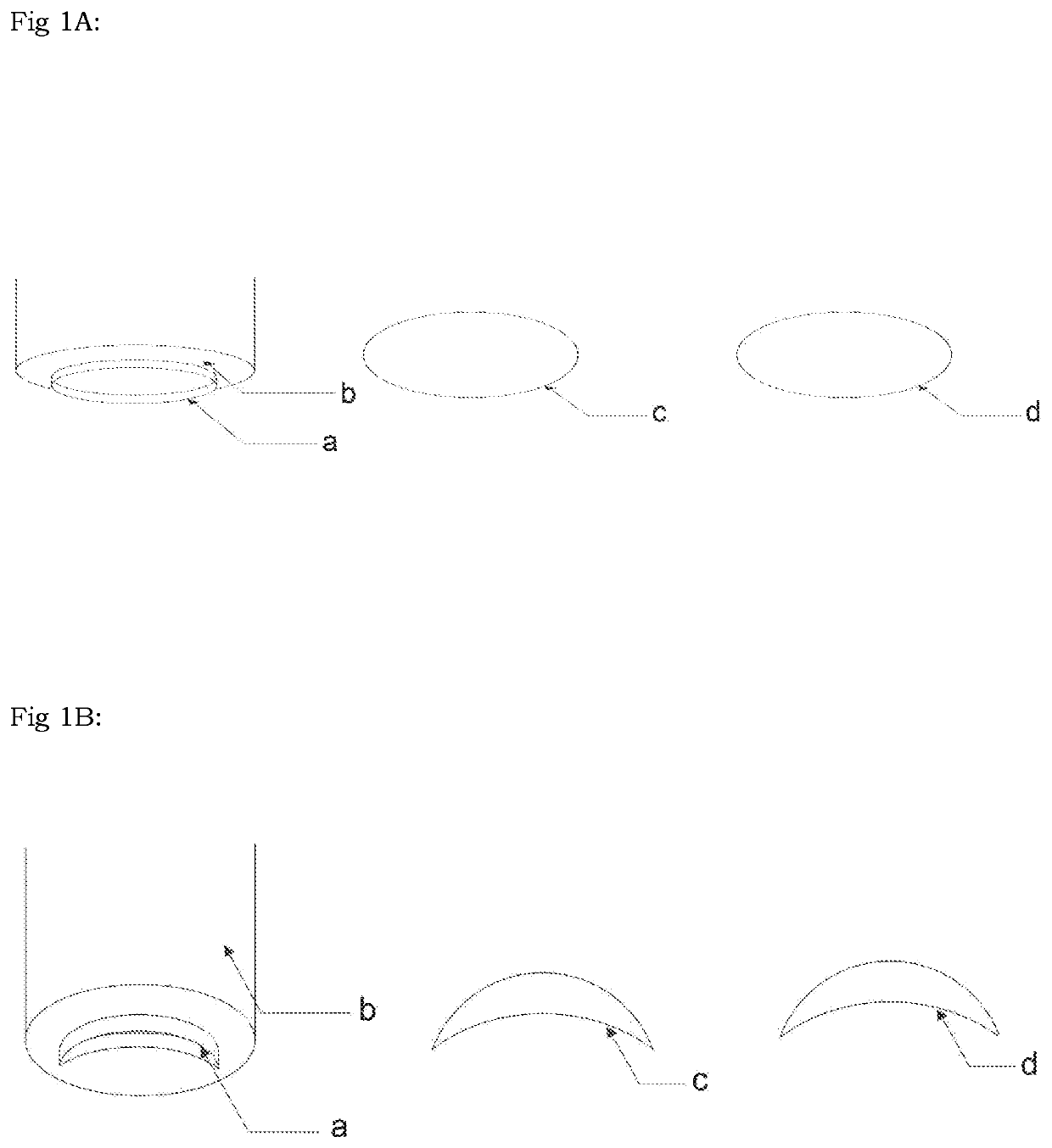 Trephine to create shaped cuts for cornea or tissue