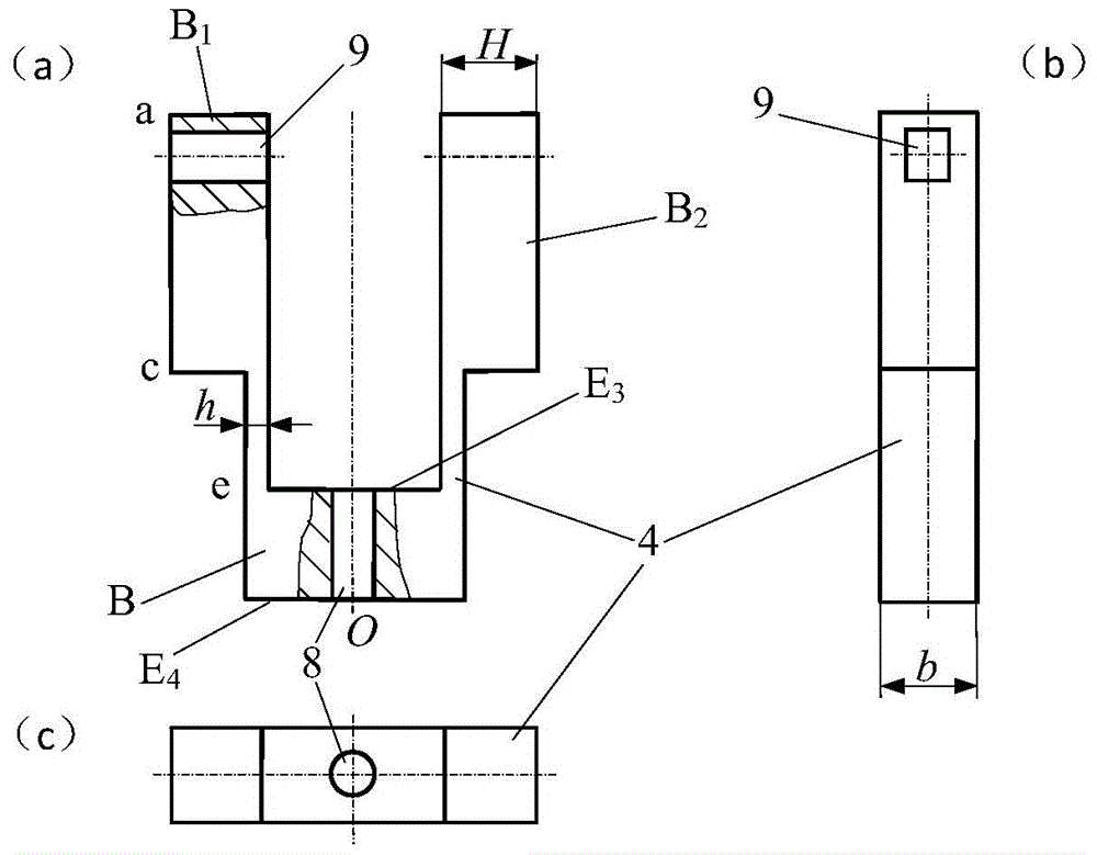 Measuring device and method for the minimum diameter of the shrinkage part of the tensile sample after fracture