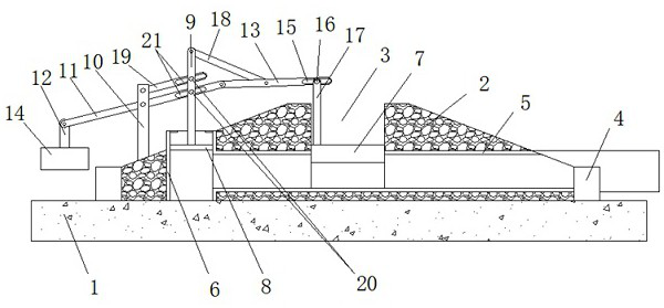 A permeable ecological permeable overflow dam for water purification