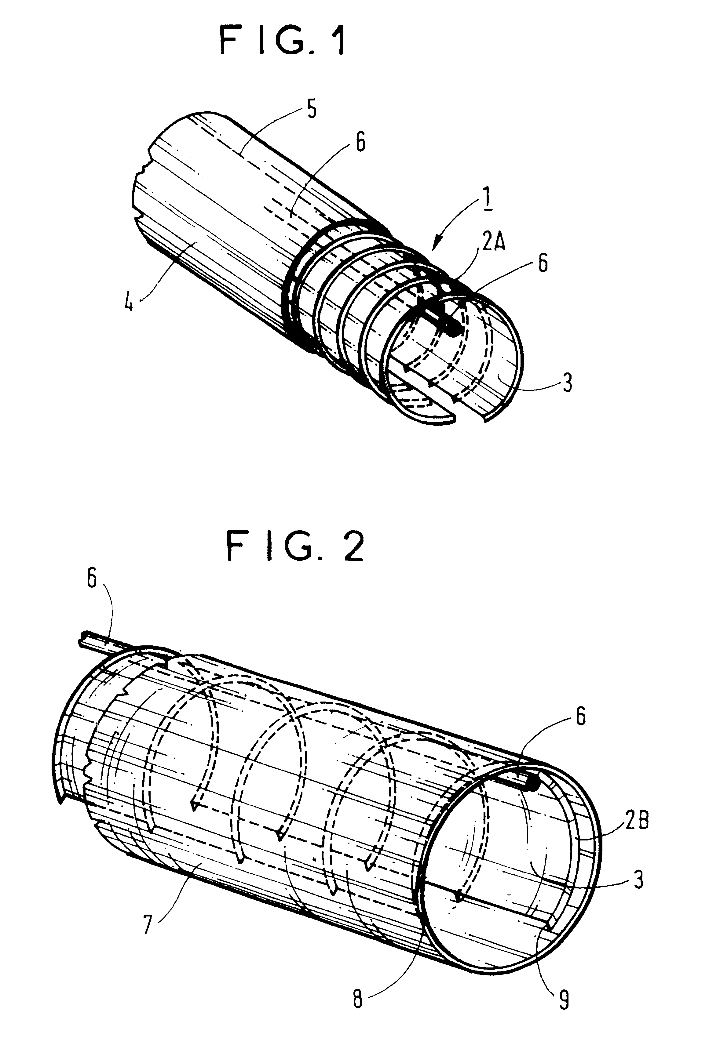 Device for fixing a tubular element in an inaccessible cavity