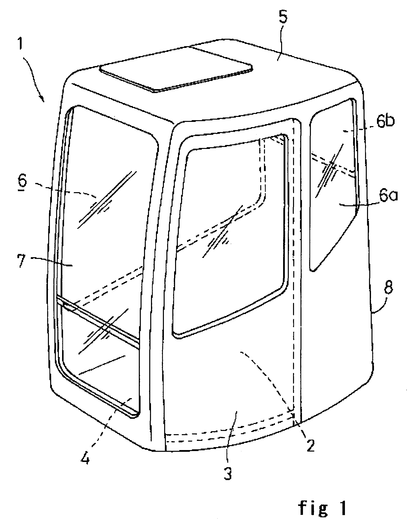 Driver's cab for a work vehicle