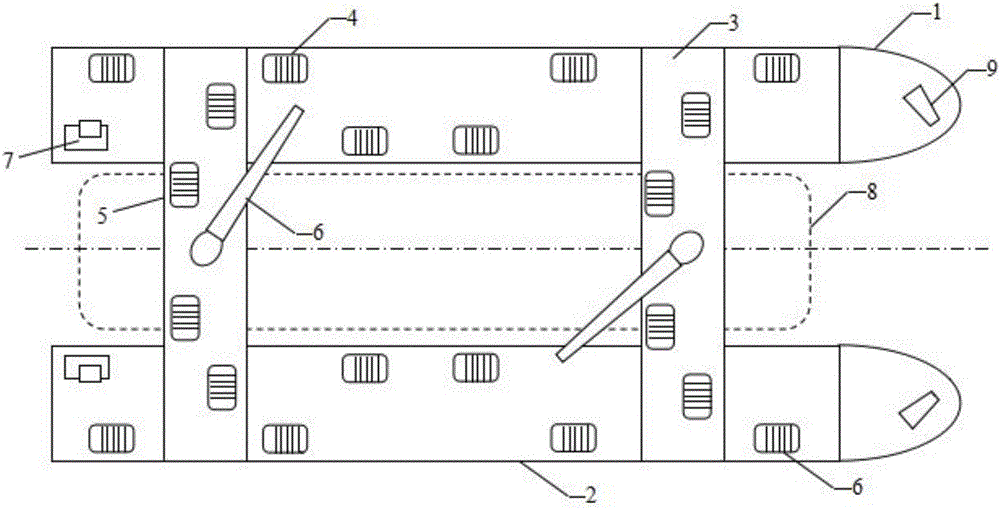 Self-propelled carrying and installing all-in-one ship for underwater tunnel immersed tubes