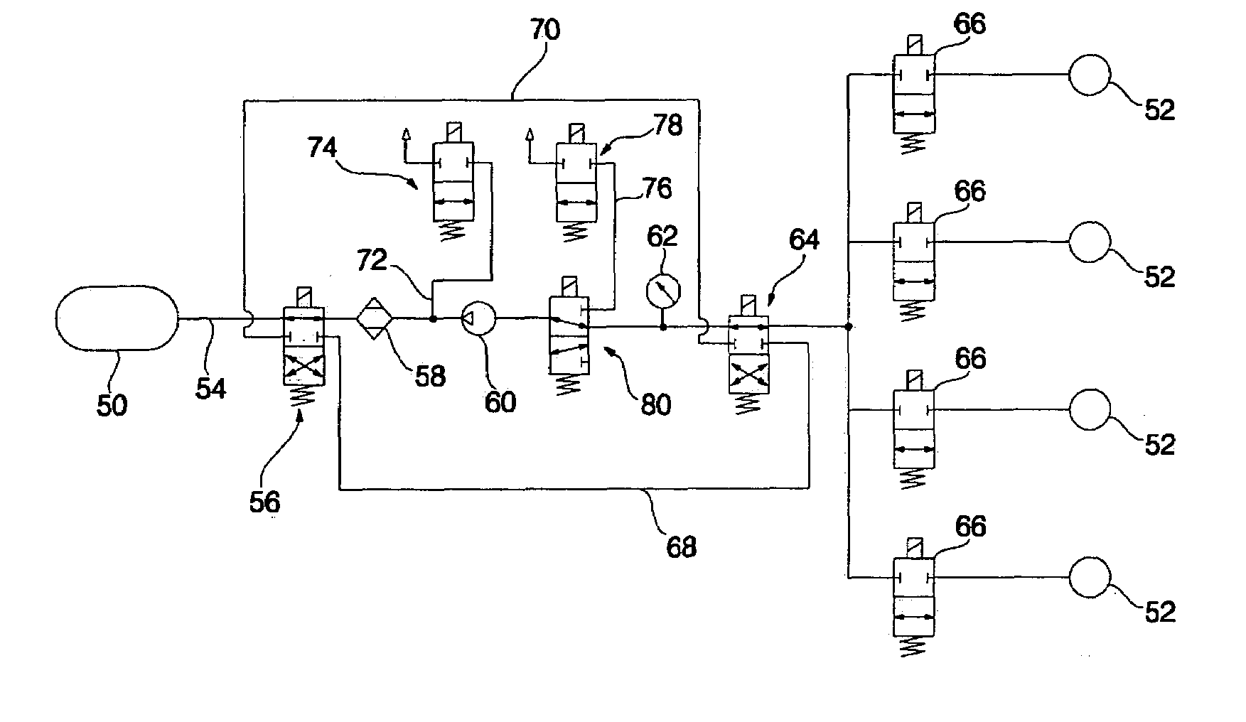 Air suspension system for vehicle