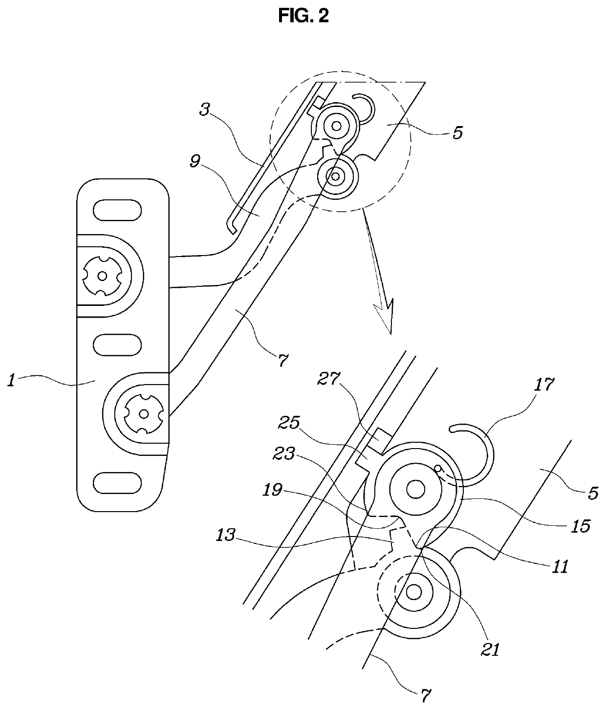 Locking apparatus for flap door of vehicle