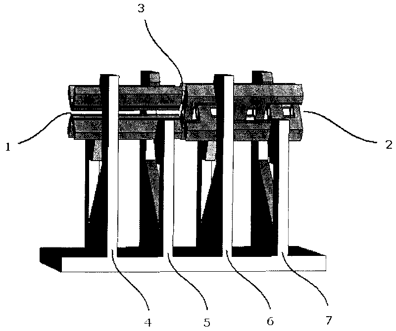 Combined accelerating structure