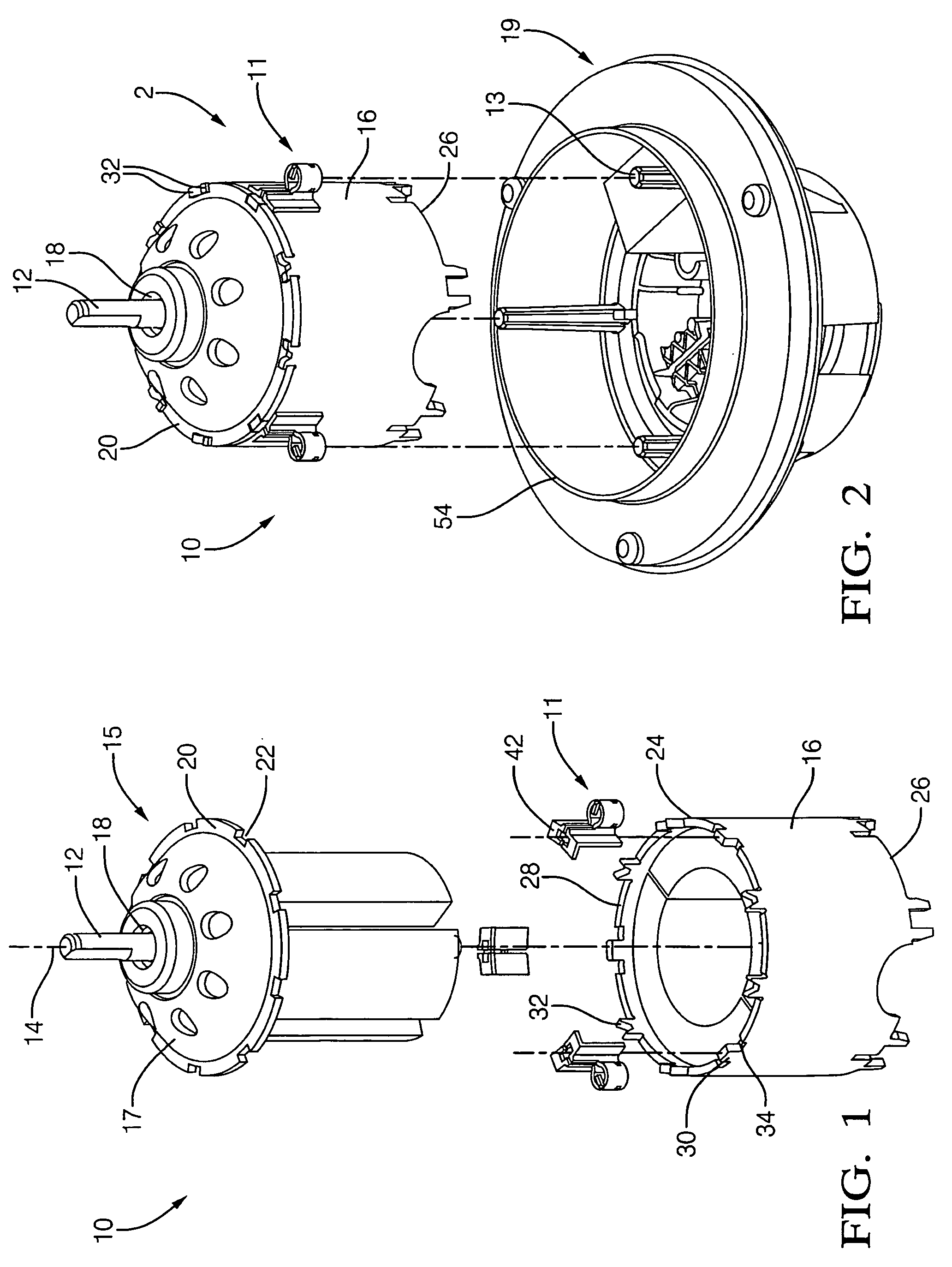 Motor attachment assembly for plastic post isolation system