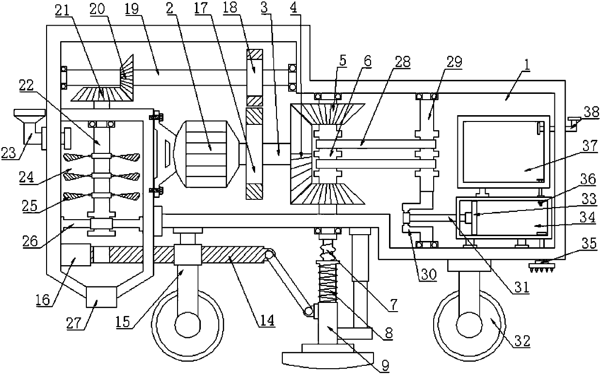 Construction site cushion soil tamping device