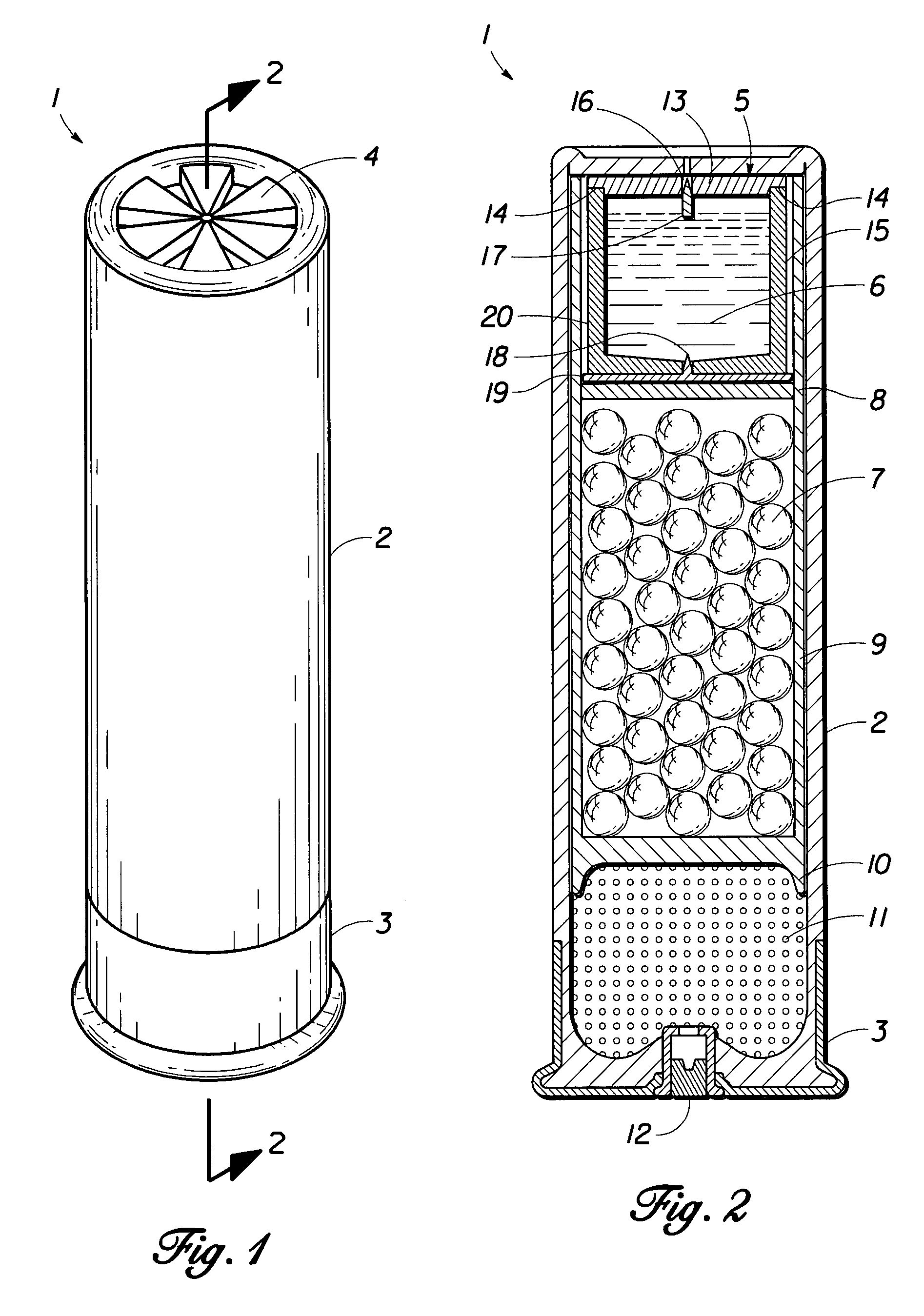 Liquid mist tracer for shotgun ammunition