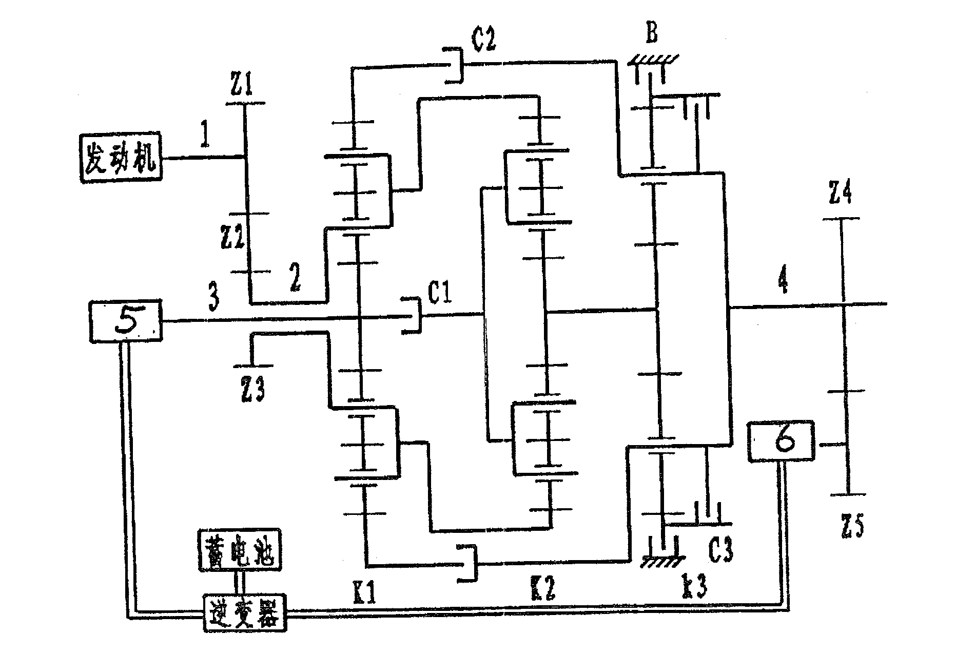 Electrical machinery planetary mechanism stepless gear system