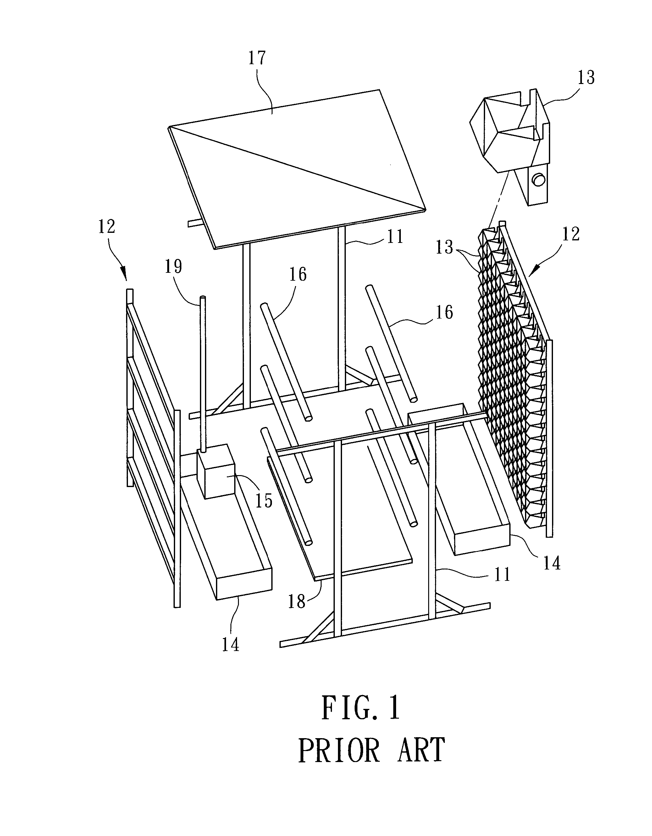 Automatic agricultural cultivating equipment with a loading unit rotatable about a vertical axis